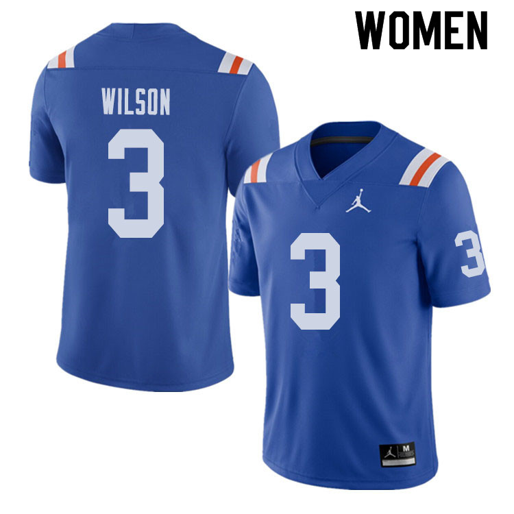Jordan Brand Women #3 Marco Wilson Florida Gators Throwback Alternate College Football Jerseys Sale- - Click Image to Close